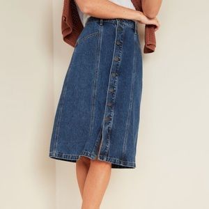 Denim Midi Skirt